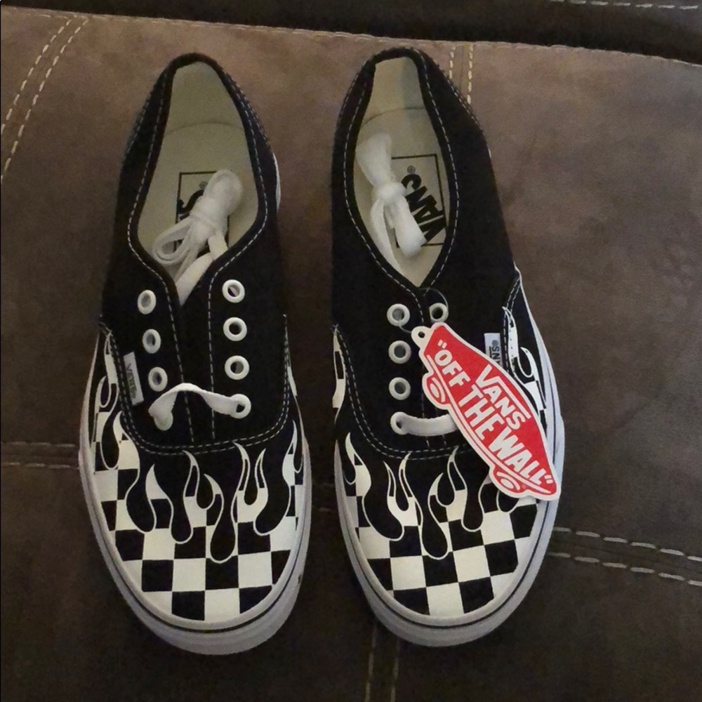 Checkered Flame Vans Sneakers